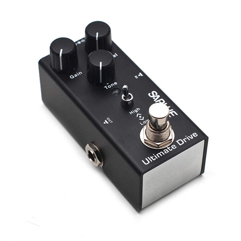 SAPHUE Ultimate Drive Guitar Effects Pedal Gain/Level/Tone Knob High Low Frequency Effect Pedals with Steel Metal Shell Mini Single Type Dc 9V with True Bypass Switch for Multi Electric Guitar Kit - Image 1